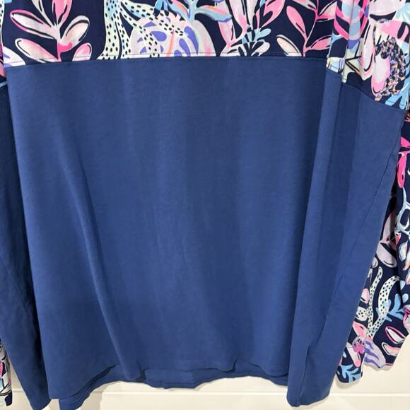 Lilly Pulitzer | Finn Top Oyster Bay Navy Preppy Beach Vacation- Size XXL - Picture 3 of 9